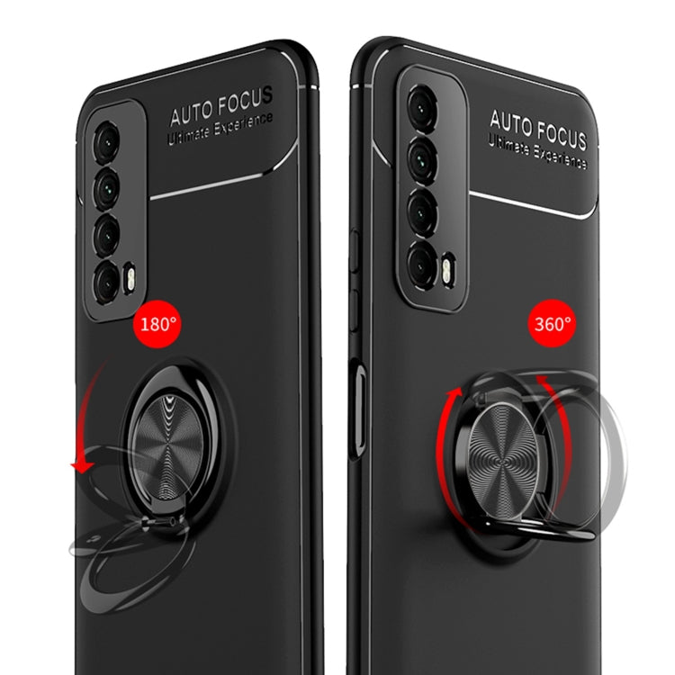 For Huawei P smart 2021 Metal Ring Holder 360 Degree Rotating TPU Case