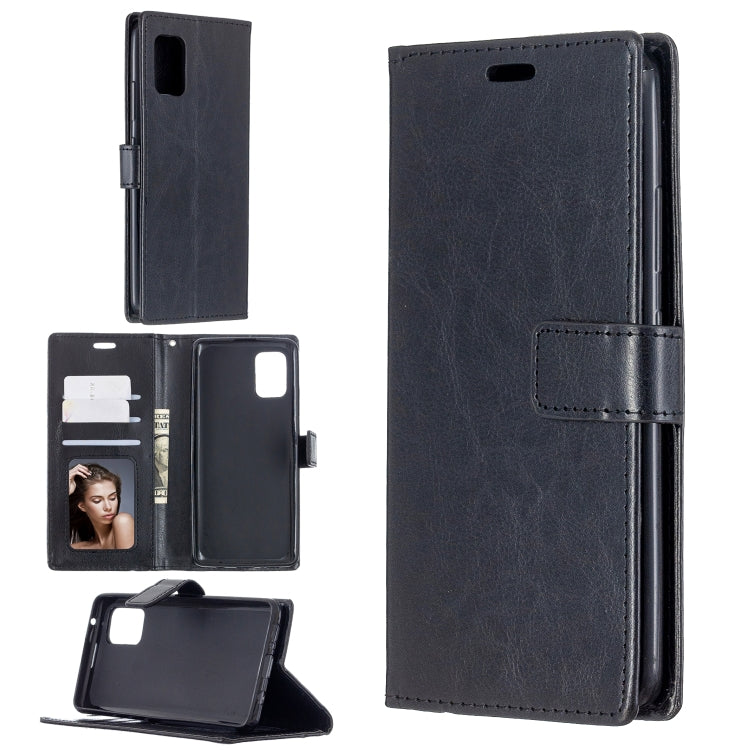 For Samsung A51 5G Crazy Horse Texture Horizontal Flip Leather Case with Holder & Card Slots & Wallet & Photo Frame