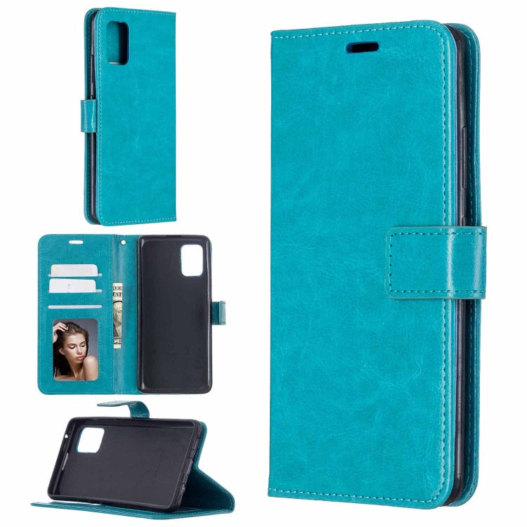 For Samsung A51 5G Crazy Horse Texture Horizontal Flip Leather Case with Holder & Card Slots & Wallet & Photo Frame