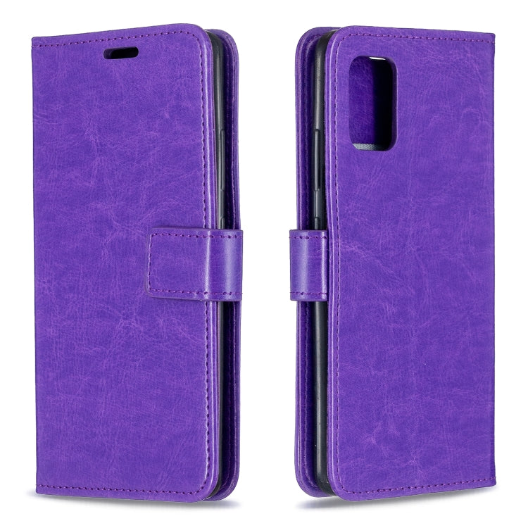 For Samsung A51 5G Crazy Horse Texture Horizontal Flip Leather Case with Holder & Card Slots & Wallet & Photo Frame