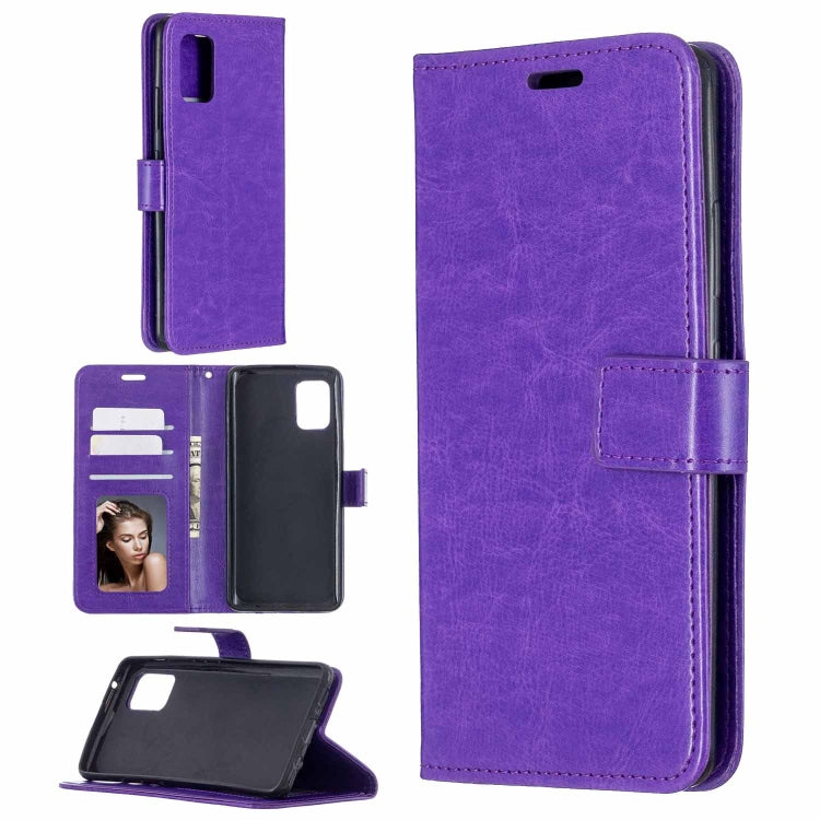 For Samsung A51 5G Crazy Horse Texture Horizontal Flip Leather Case with Holder & Card Slots & Wallet & Photo Frame