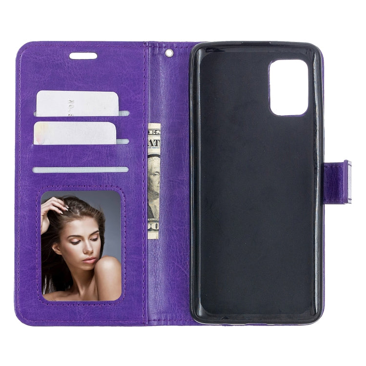 For Samsung A51 5G Crazy Horse Texture Horizontal Flip Leather Case with Holder & Card Slots & Wallet & Photo Frame
