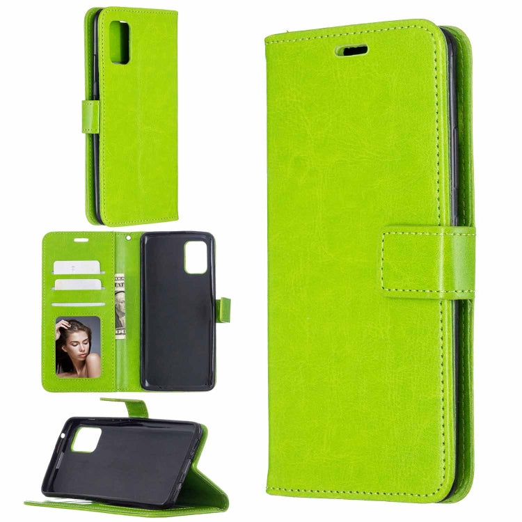 For Samsung A51 5G Crazy Horse Texture Horizontal Flip Leather Case with Holder & Card Slots & Wallet & Photo Frame