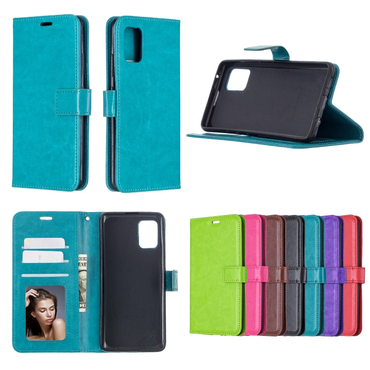 For Samsung A51 5G Crazy Horse Texture Horizontal Flip Leather Case with Holder & Card Slots & Wallet & Photo Frame