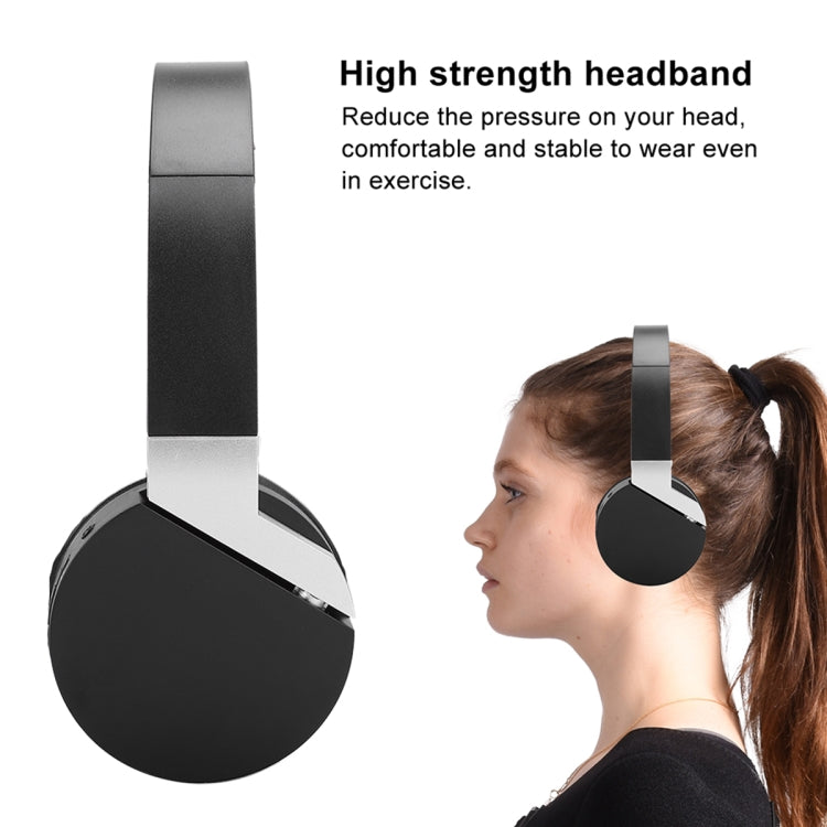 BT1606 Head-mounted Foldable Stereo Bluetooth Wireless Headset Bluetooth 5.0 with Microphone 3.5mm Audio Jack