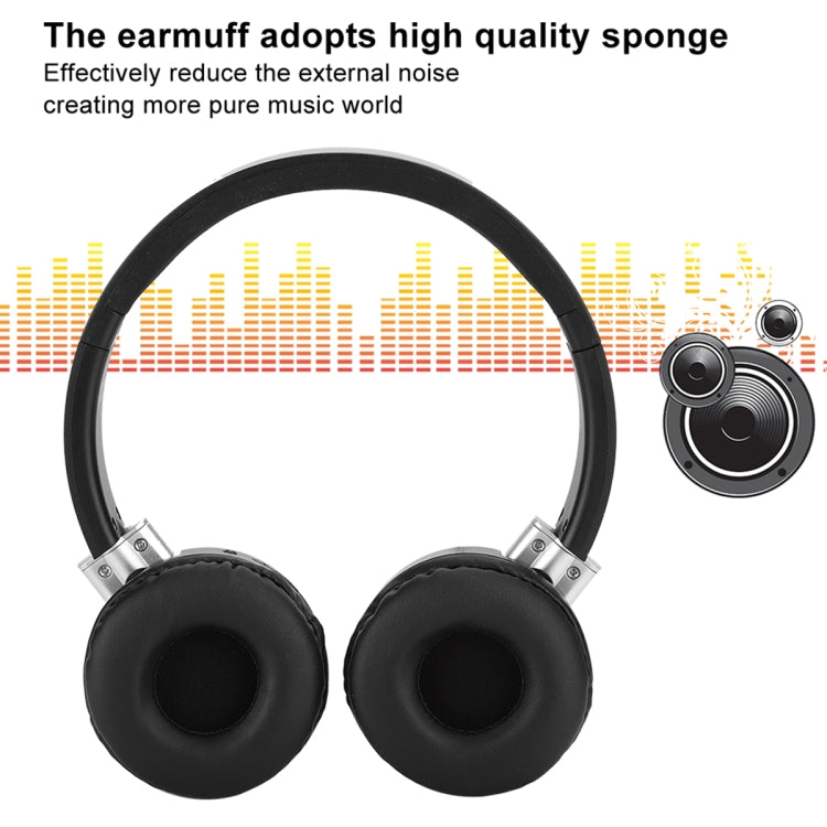 BT1606 Head-mounted Foldable Stereo Bluetooth Wireless Headset Bluetooth 5.0 with Microphone 3.5mm Audio Jack