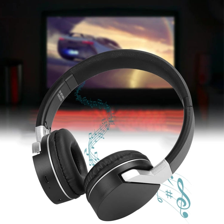 BT1606 Head-mounted Foldable Stereo Bluetooth Wireless Headset Bluetooth 5.0 with Microphone 3.5mm Audio Jack