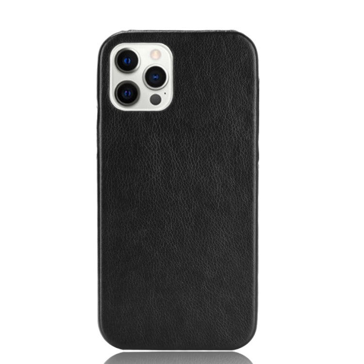 For iPhone 12 / 12 Pro Shockproof Litchi Texture PC + PU Case