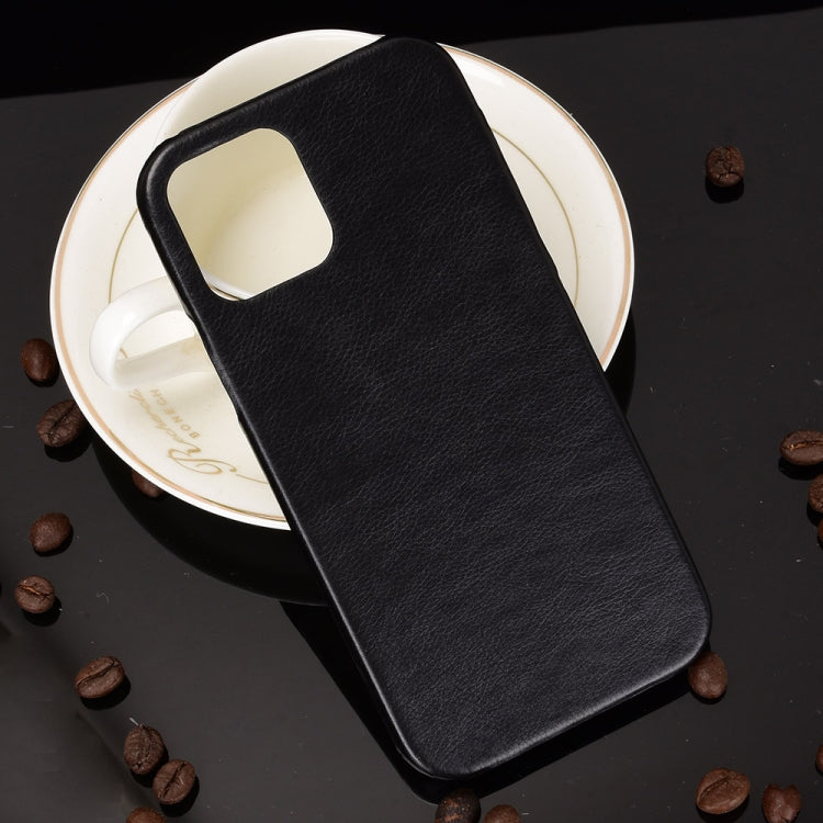 For iPhone 12 / 12 Pro Shockproof Litchi Texture PC + PU Case