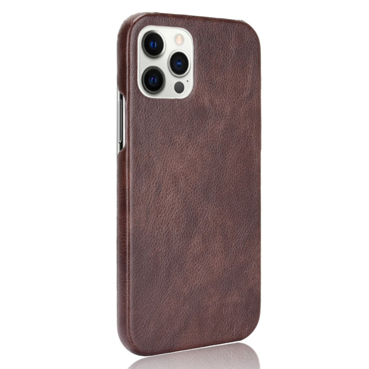 For iPhone 12 / 12 Pro Shockproof Litchi Texture PC + PU Case