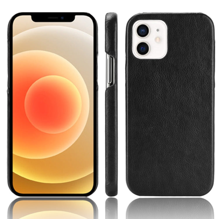 For iPhone 12 mini Shockproof Litchi Texture PC + PU Case