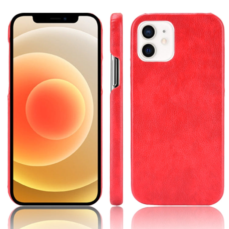For iPhone 12 mini Shockproof Litchi Texture PC + PU Case