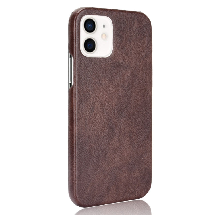 For iPhone 12 mini Shockproof Litchi Texture PC + PU Case