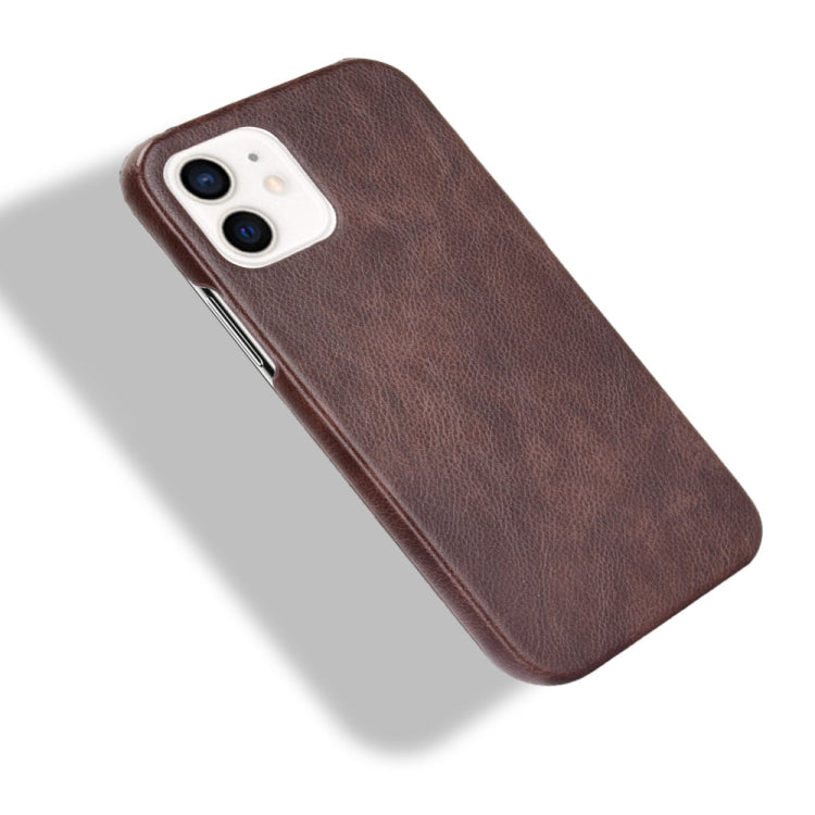For iPhone 12 mini Shockproof Litchi Texture PC + PU Case