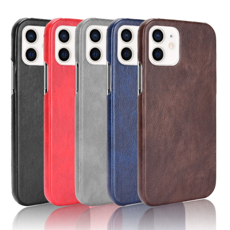 For iPhone 12 mini Shockproof Litchi Texture PC + PU Case