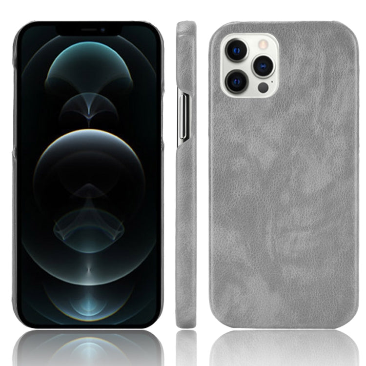For iPhone 12 Pro Max Shockproof Litchi Texture PC + PU Case