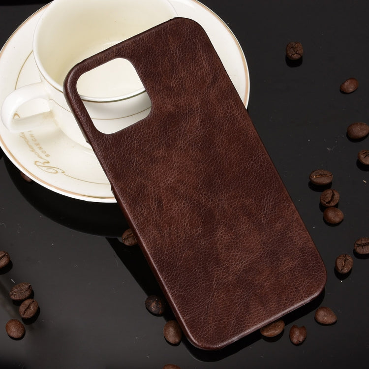 For iPhone 12 Pro Max Shockproof Litchi Texture PC + PU Case