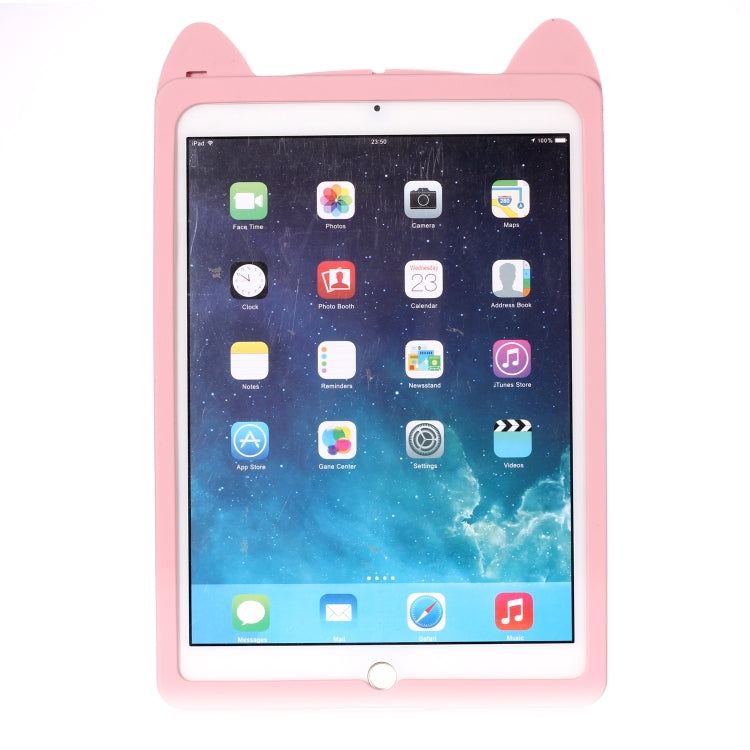 Happy Cat Design Silicone Case for iPad 9.7 (2018) / iPad 9.7 (2017) & Pro 9.7 inch & Air 2 & Air