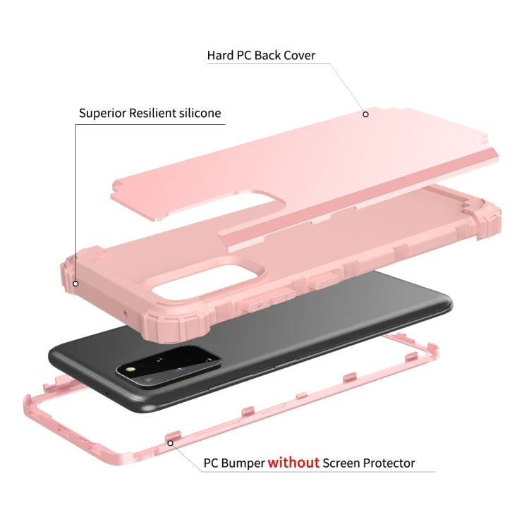 For Samsung Galaxy Note20 Ultra PC + Silicone Three-piece Shockproof Protection Case