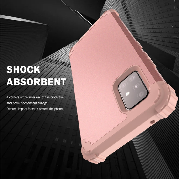 For Samsung Galaxy A51 5G PC + Silicone Three-piece Shockproof Protection Case