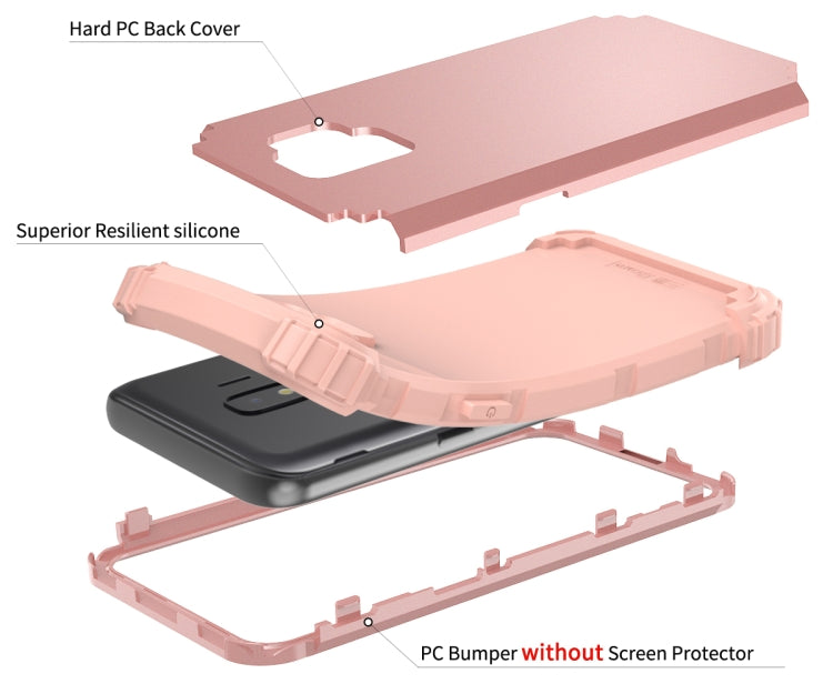 For Samsung Galaxy J2 Core PC + Silicone Three-piece Shockproof Protection Case