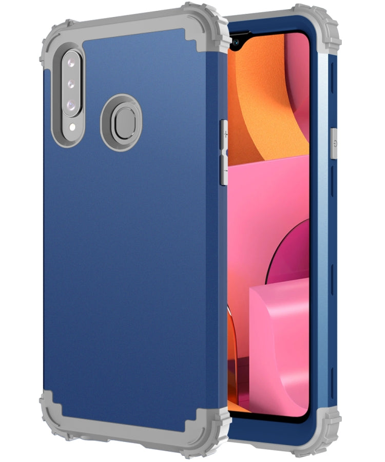 For Samsung Galaxy A21 (US) PC + Silicone Three-piece Shockproof Protection Case