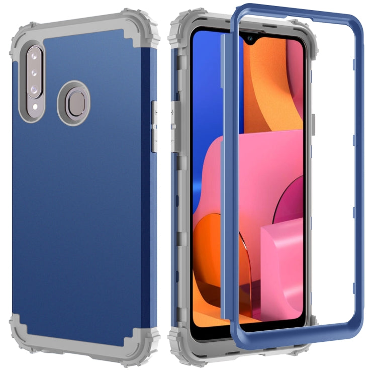 For Samsung Galaxy A21 (US) PC + Silicone Three-piece Shockproof Protection Case