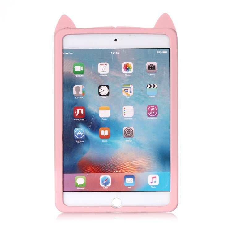 Happy Cat Pattern Set Silicone Protective Case for iPad mini 5 / mini 4 / mini 3 / mini 2 / mini