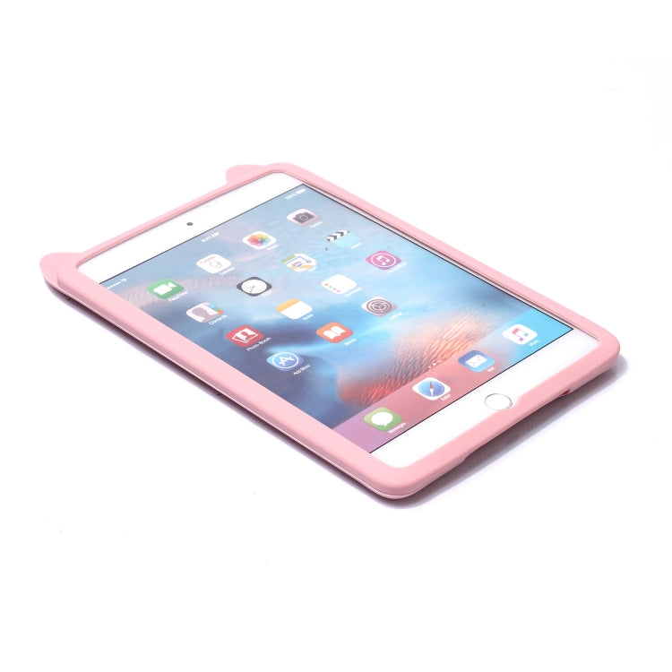 Happy Cat Pattern Set Silicone Protective Case for iPad mini 5 / mini 4 / mini 3 / mini 2 / mini