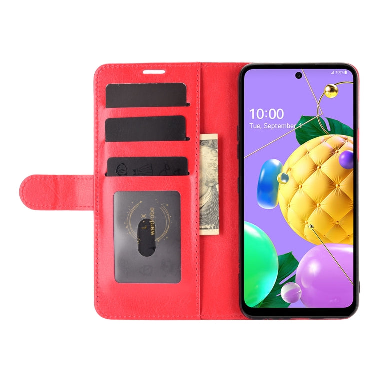 For LG K52 R64 Texture Single Horizontal Flip Protective Case with Holder & Card Slots & Wallet& Photo Frame