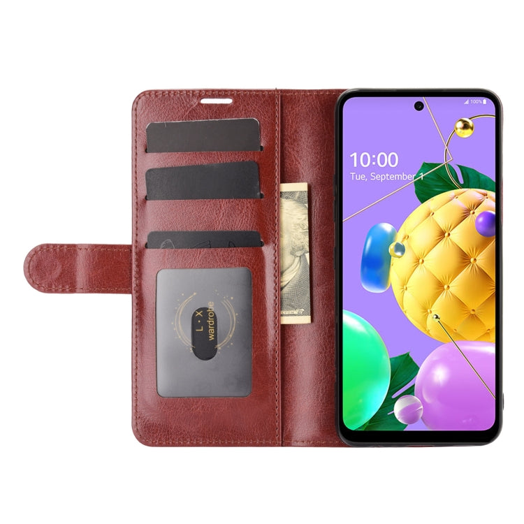 For LG K52 R64 Texture Single Horizontal Flip Protective Case with Holder & Card Slots & Wallet& Photo Frame