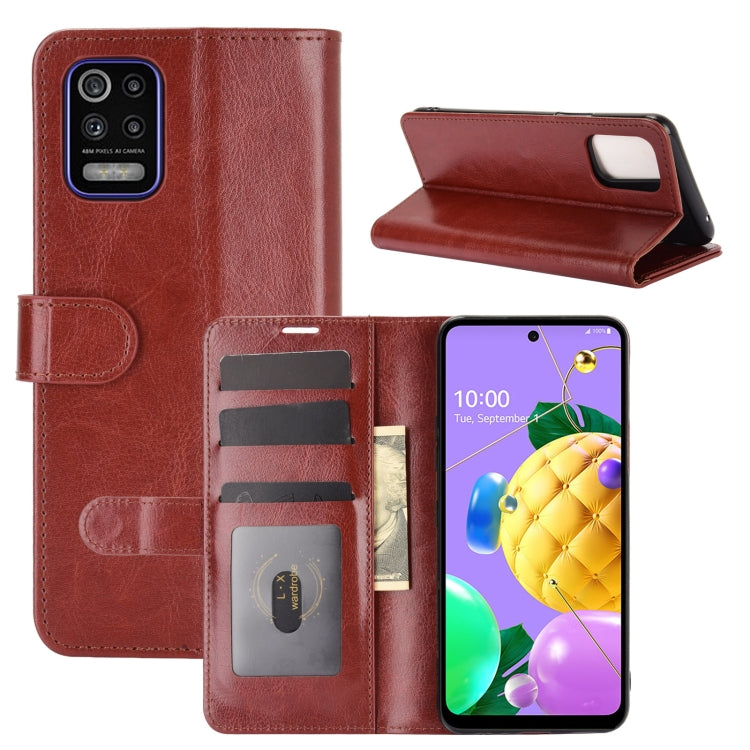 For LG K52 R64 Texture Single Horizontal Flip Protective Case with Holder & Card Slots & Wallet& Photo Frame