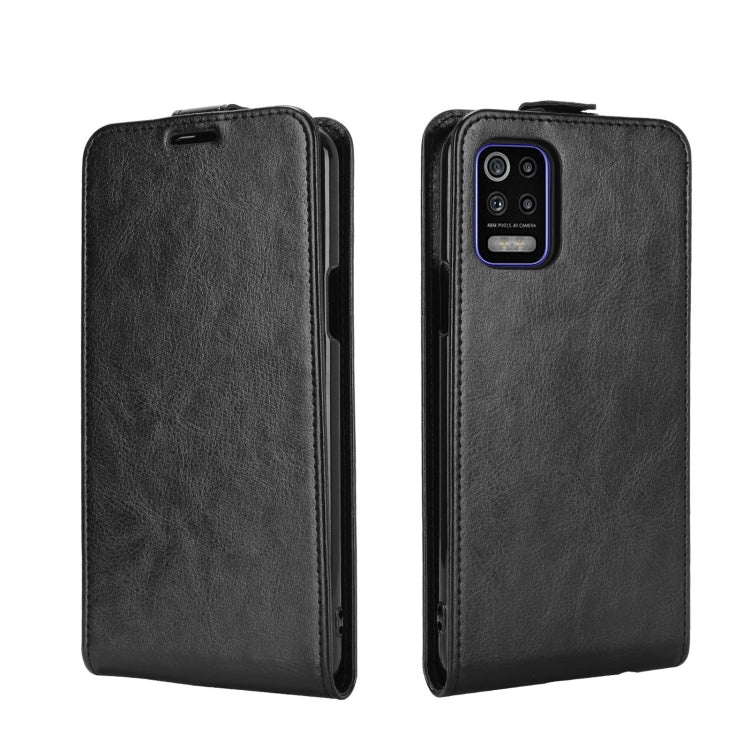 For LG K52 R64 Texture Single Vertical Flip Leather Protective Case with Card Slots & Photo Frame