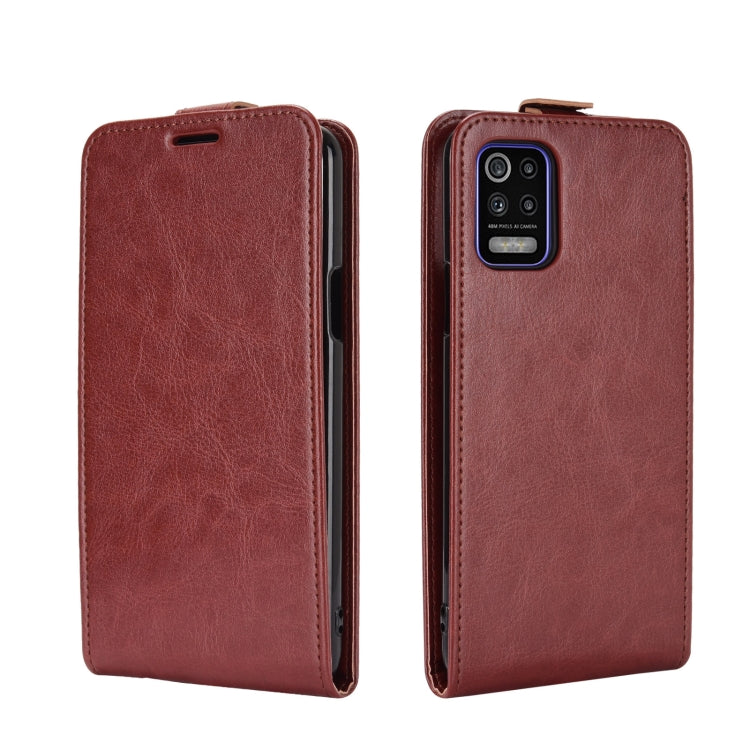 For LG K52 R64 Texture Single Vertical Flip Leather Protective Case with Card Slots & Photo Frame