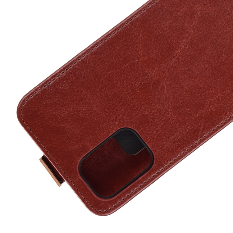 For LG K52 R64 Texture Single Vertical Flip Leather Protective Case with Card Slots & Photo Frame