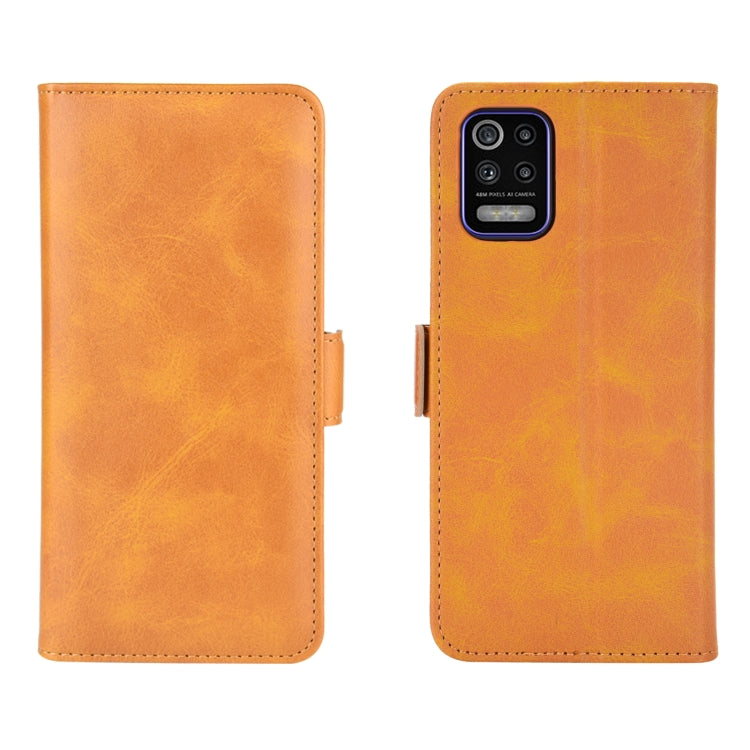 For LG K52 Dual-side Magnetic Buckle Horizontal Flip Leather Case with Holder & Card Slots & Wallet