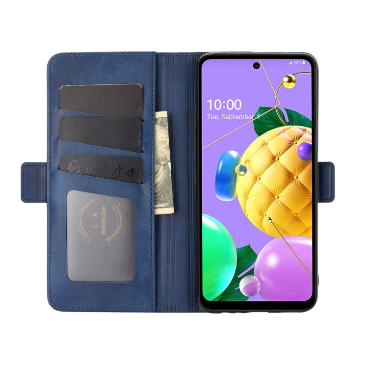 For LG K52 Dual-side Magnetic Buckle Horizontal Flip Leather Case with Holder & Card Slots & Wallet