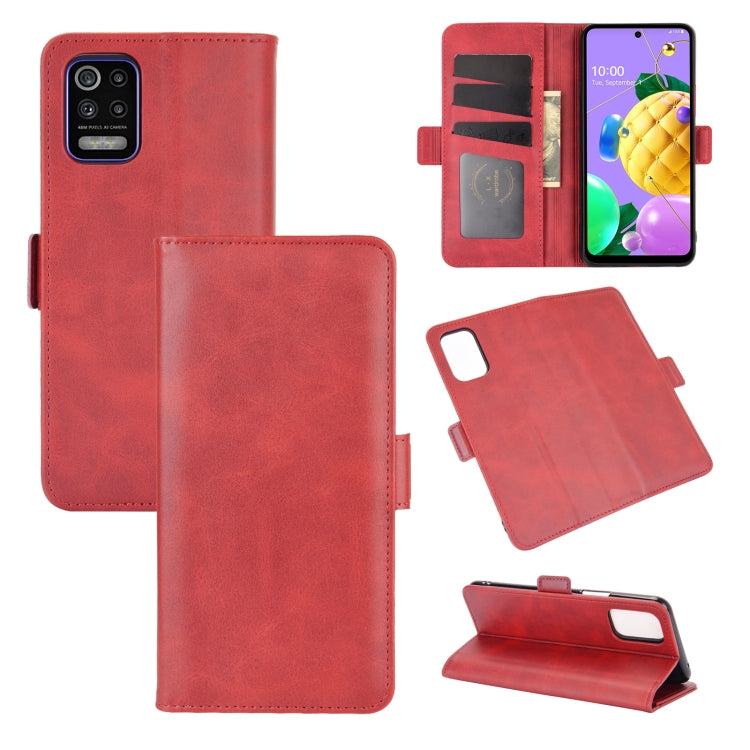 For LG K52 Dual-side Magnetic Buckle Horizontal Flip Leather Case with Holder & Card Slots & Wallet