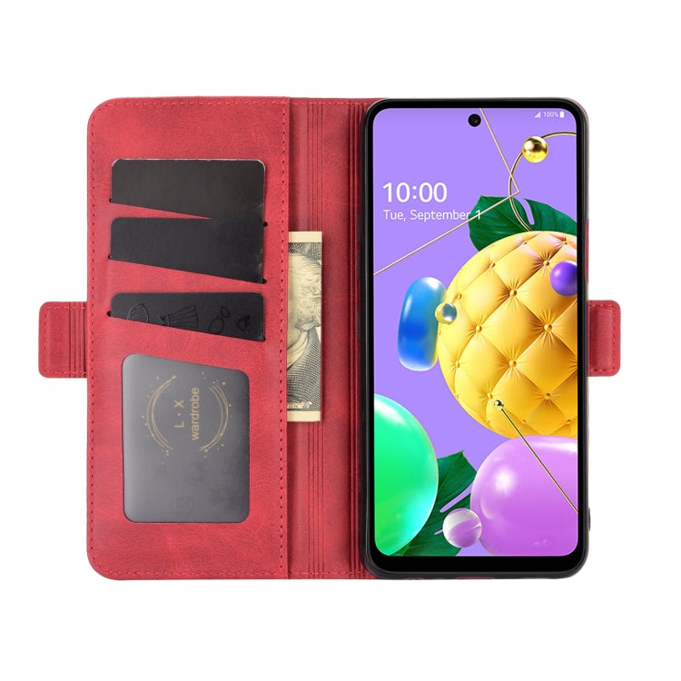 For LG K52 Dual-side Magnetic Buckle Horizontal Flip Leather Case with Holder & Card Slots & Wallet