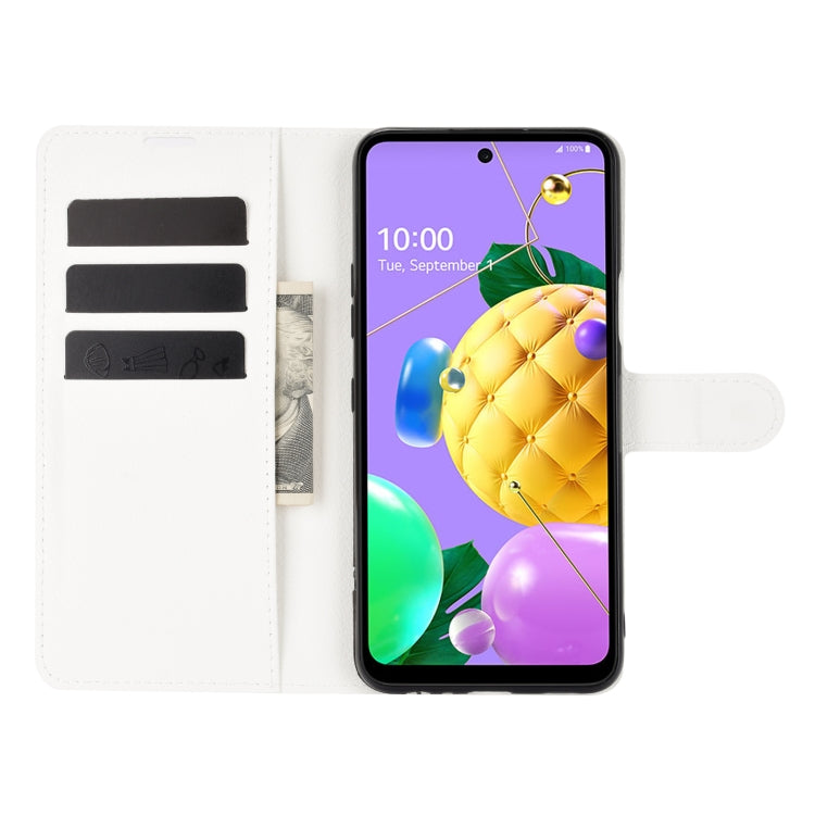 For LG K52 Litchi Texture Horizontal Flip Protective Case with Holder & Card Slots & Wallet