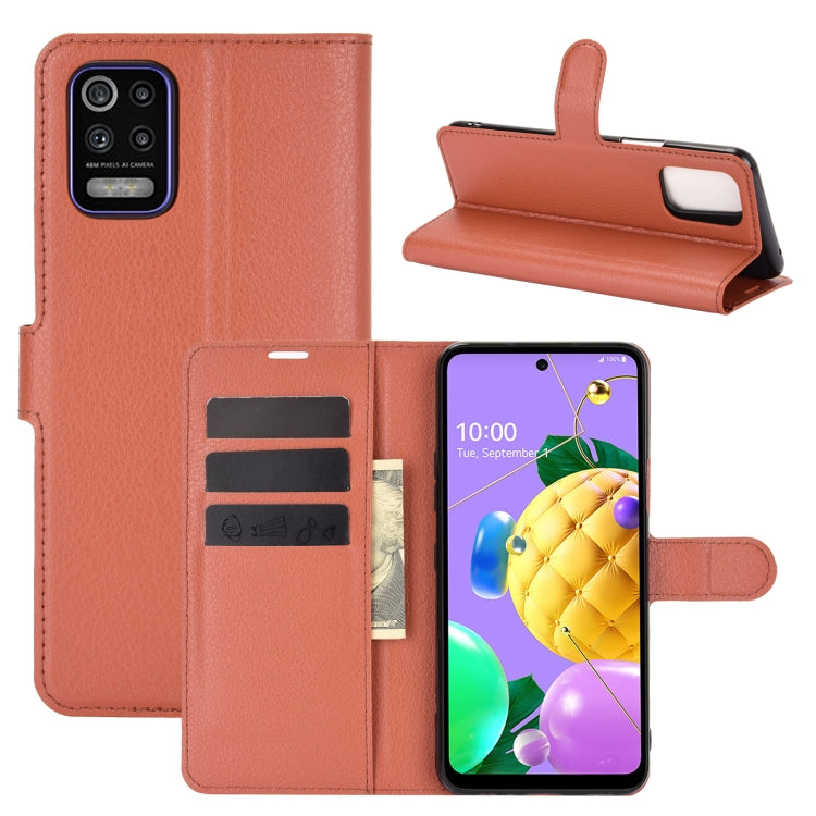 For LG K52 Litchi Texture Horizontal Flip Protective Case with Holder & Card Slots & Wallet