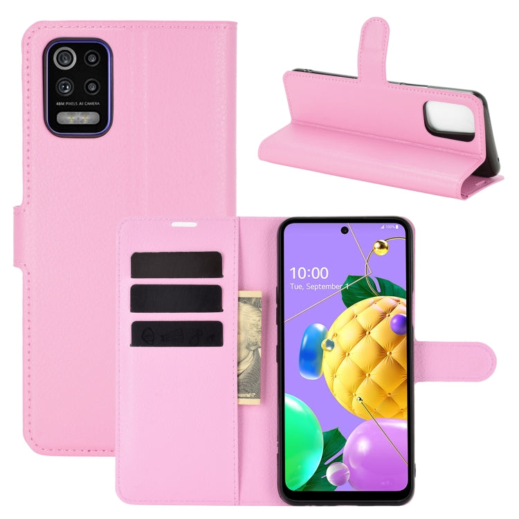 For LG K52 Litchi Texture Horizontal Flip Protective Case with Holder & Card Slots & Wallet