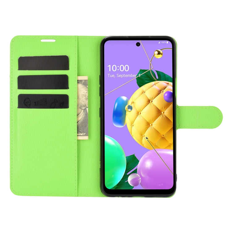 For LG K52 Litchi Texture Horizontal Flip Protective Case with Holder & Card Slots & Wallet