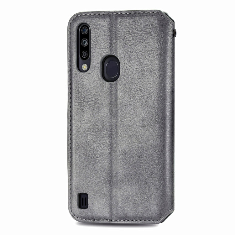 For ZTE Blade A7 2020 Cubic Grid Pressed Horizontal Flip Magnetic PU Leather Case with Holder & Card Slots & Wallet