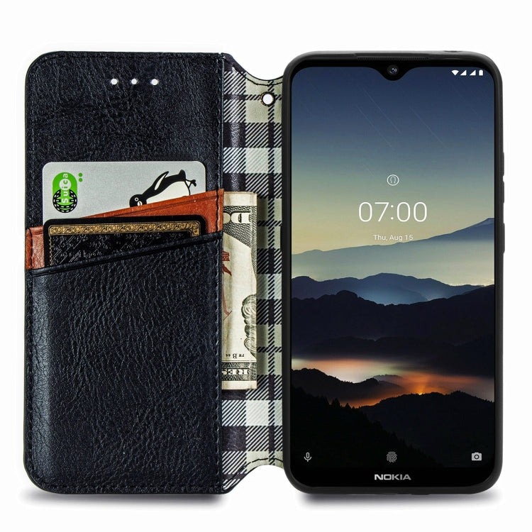 For Nokia  3.4 Cubic Grid Pressed Horizontal Flip Magnetic PU Leather Case with Holder & Card Slots & Wallet