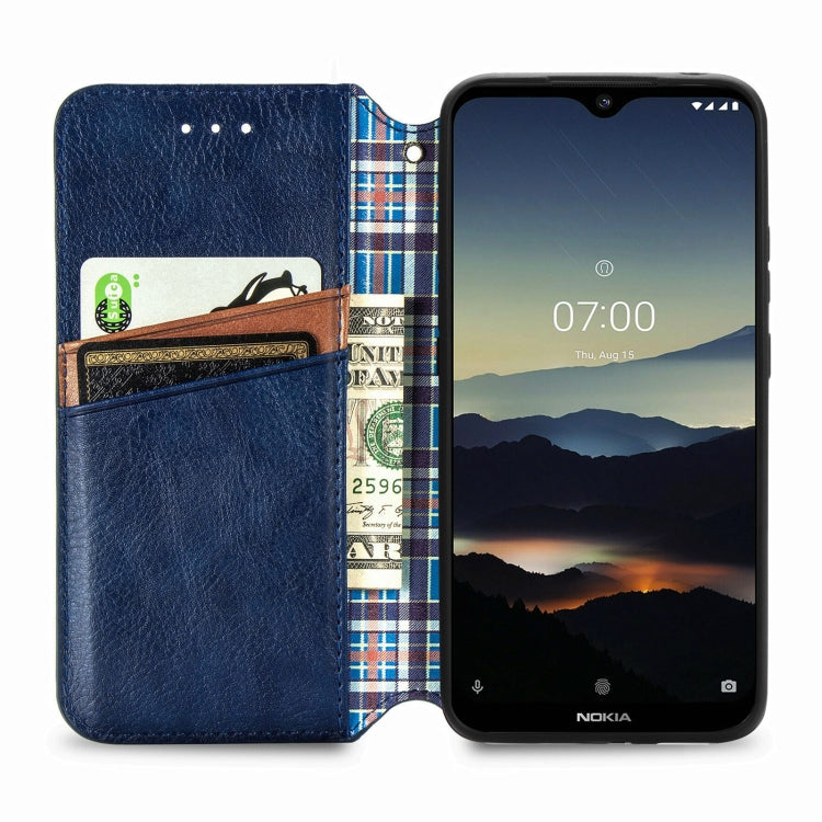 For Nokia  3.4 Cubic Grid Pressed Horizontal Flip Magnetic PU Leather Case with Holder & Card Slots & Wallet