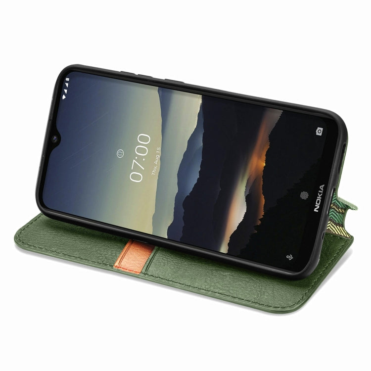 For Nokia  3.4 Cubic Grid Pressed Horizontal Flip Magnetic PU Leather Case with Holder & Card Slots & Wallet