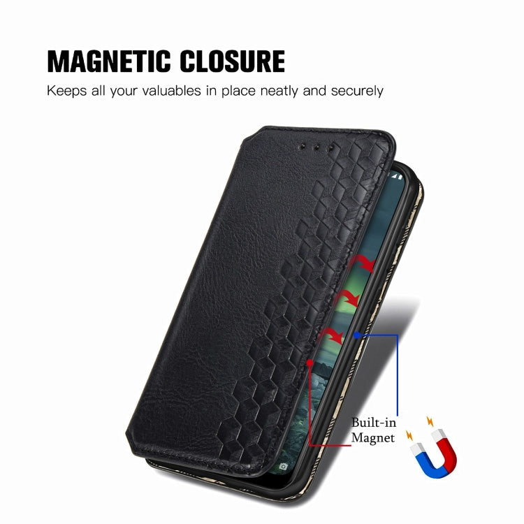 For Nokia 2.3 Cubic Grid Pressed Horizontal Flip Magnetic PU Leather Case with Holder & Card Slots & Wallet