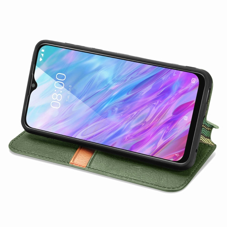 For ZTE Blade 20 Smart Cubic Grid Pressed Horizontal Flip Magnetic PU Leather Case with Holder & Card Slots & Wallet