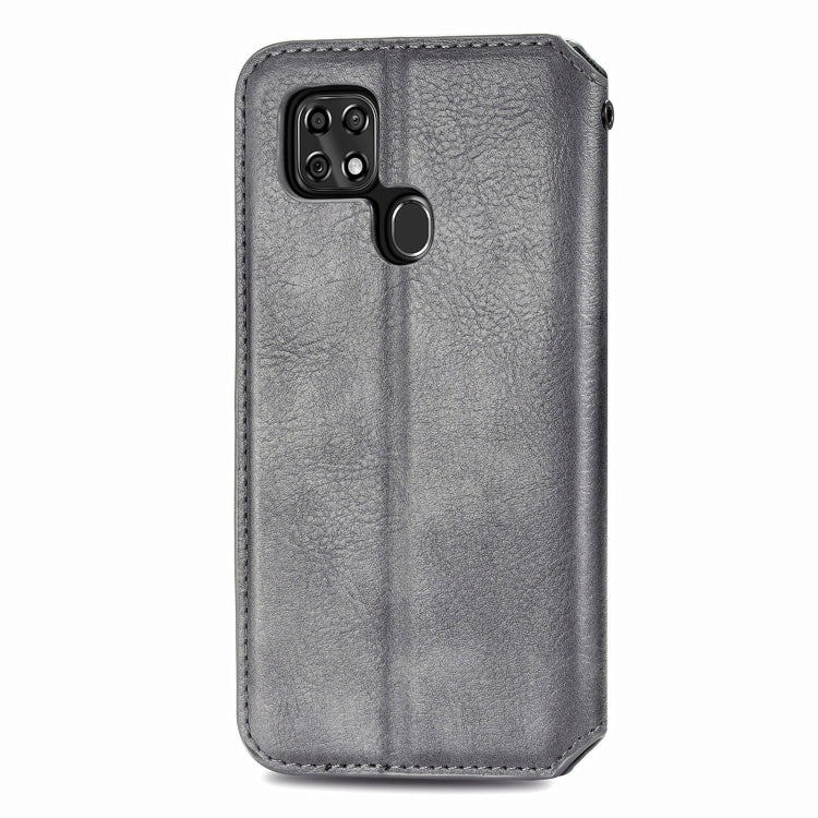 For ZTE Blade 20 Smart Cubic Grid Pressed Horizontal Flip Magnetic PU Leather Case with Holder & Card Slots & Wallet